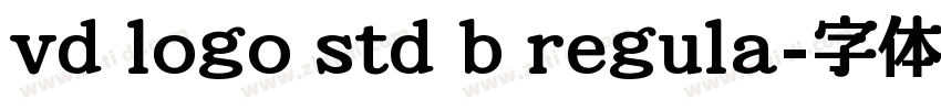 vd logo std b regula字体转换